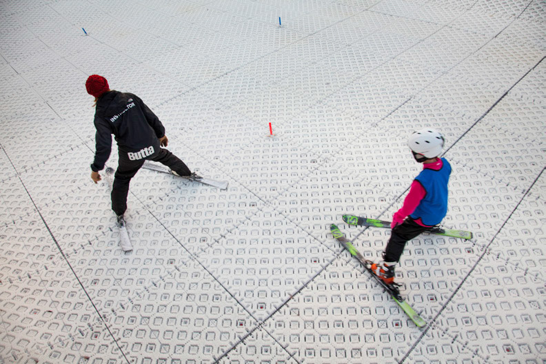 Learning to Ski on Proslope Dry Ski Slope Surface